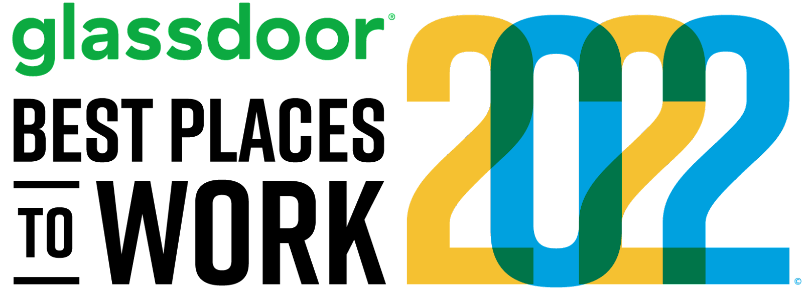 Glassdoor Best Places to Work 2022 logo. 